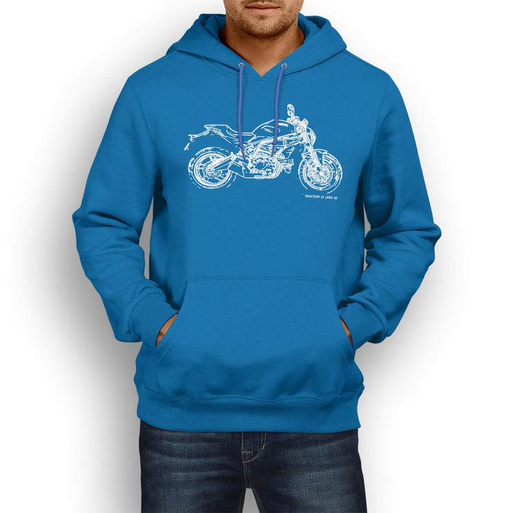 JL Illustration For A Ducati Monster 797 Motorbike Fan Hoodie