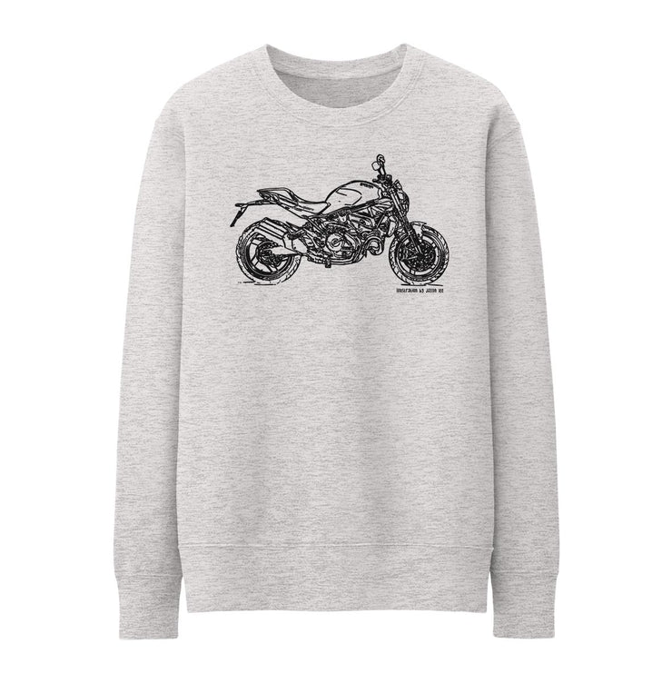 JL Illustration For A Ducati Monster 821 Motorbike Fan Jumper