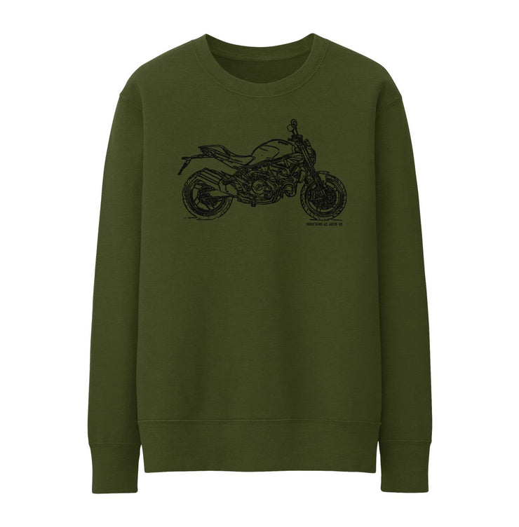 JL Illustration For A Ducati Monster 821 Motorbike Fan Jumper