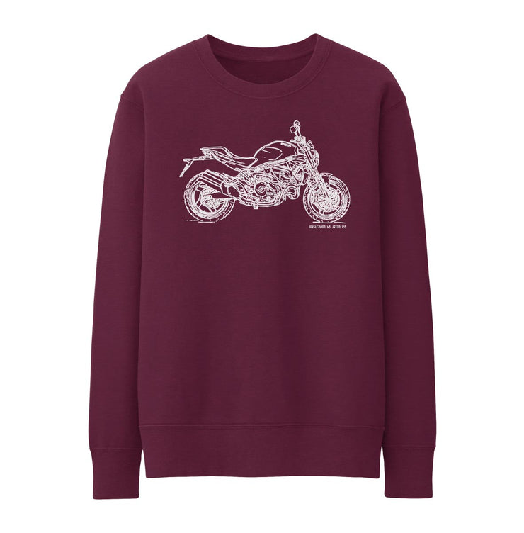 JL Illustration For A Ducati Monster 821 Motorbike Fan Jumper