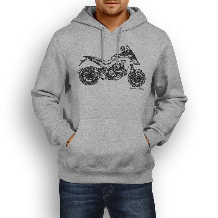 JL Illustration For A Ducati Multistrada 1200S Motorbike Fan Hoodie