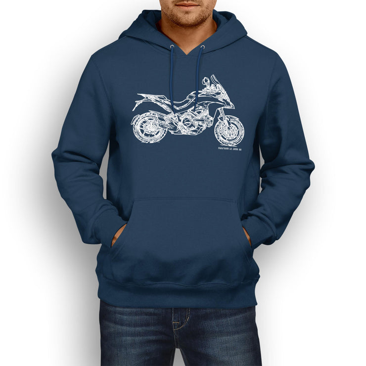 JL Illustration For A Ducati Multistrada 1200S Motorbike Fan Hoodie