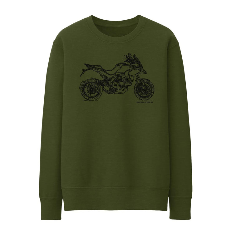 JL Illustration For A Ducati Multistrada 1200S Pikes Peak Motorbike Fan Jumper