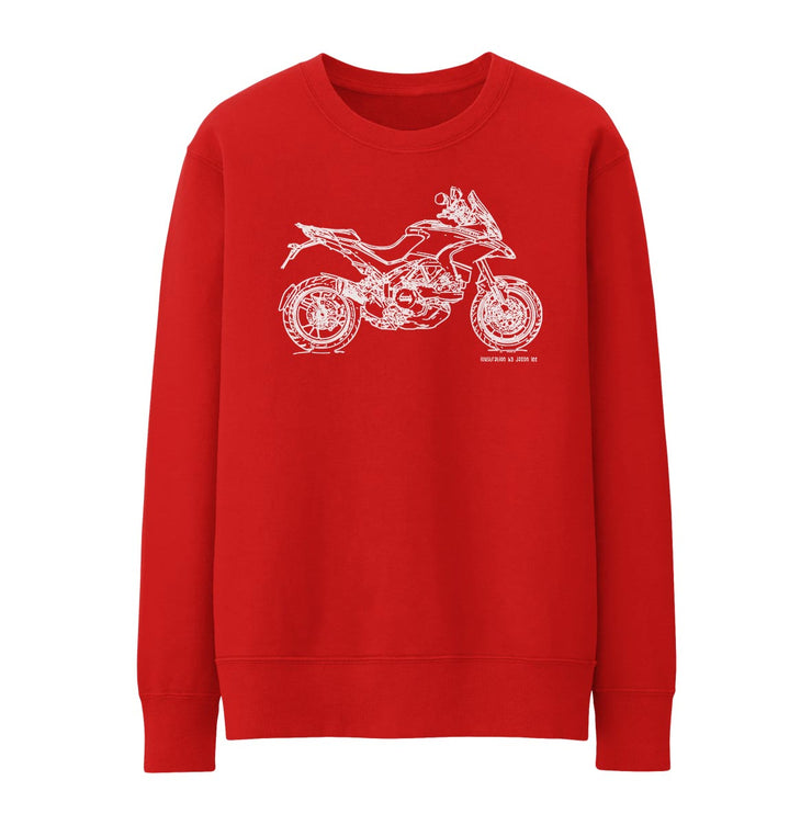JL Illustration For A Ducati Multistrada 1200S Pikes Peak Motorbike Fan Jumper