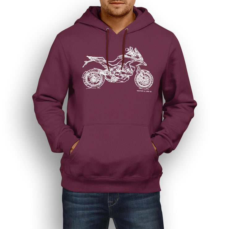 JL Illustration For A Ducati Multistrada 1200S Pikes Peak Motorbike Fan Hoodie