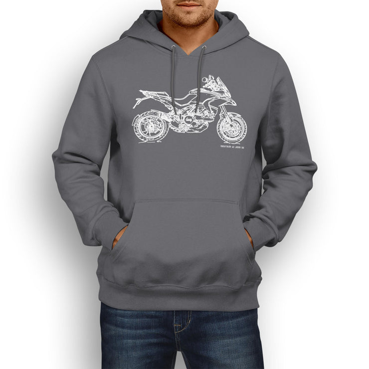 JL Illustration For A Ducati Multistrada 1200S Pikes Peak Motorbike Fan Hoodie