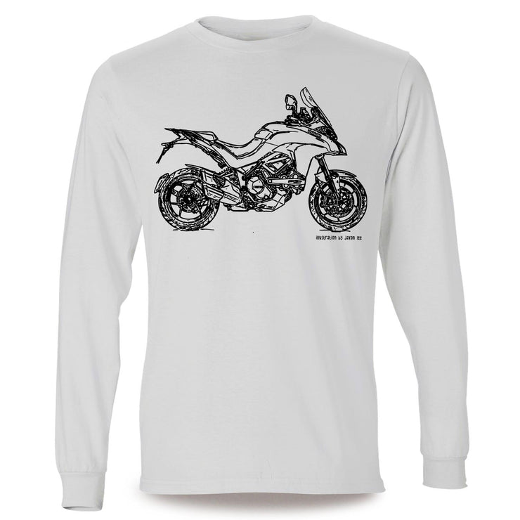 JL Illustration For A Ducati Multistrada 1200 Motorbike Fan LS-Tshirt