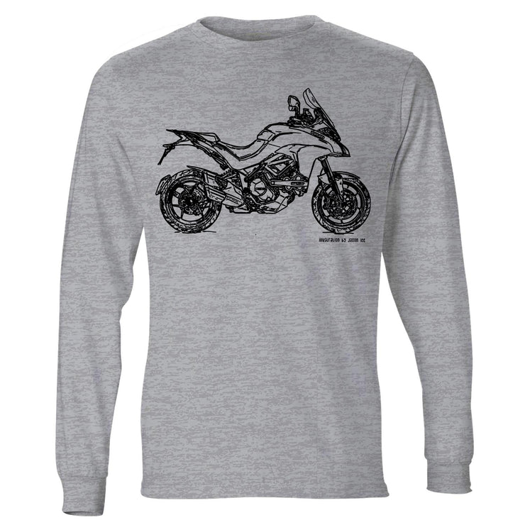 JL Illustration For A Ducati Multistrada 1200 Motorbike Fan LS-Tshirt