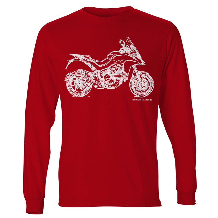 JL Illustration For A Ducati Multistrada 1200 Motorbike Fan LS-Tshirt