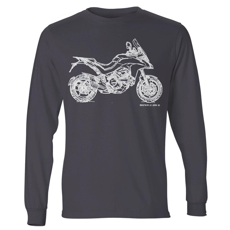 JL Illustration For A Ducati Multistrada 1200 Motorbike Fan LS-Tshirt