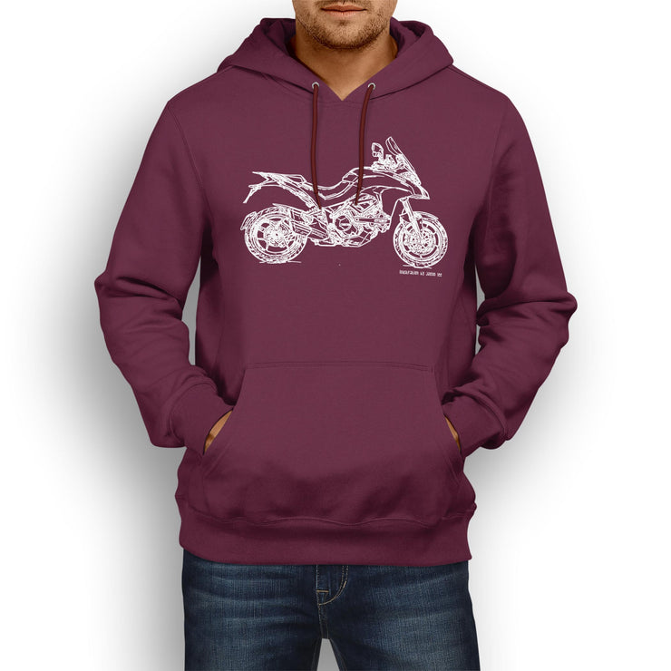 JL Illustration For A Ducati Multistrada 1200 Motorbike Fan Hoodie