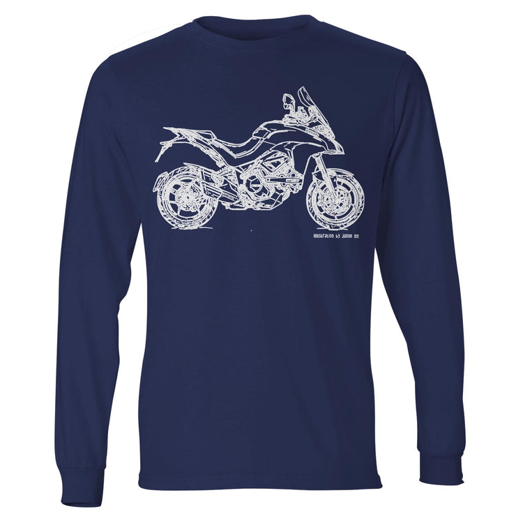JL Illustration For A Ducati Multistrada 1200 Motorbike Fan LS-Tshirt