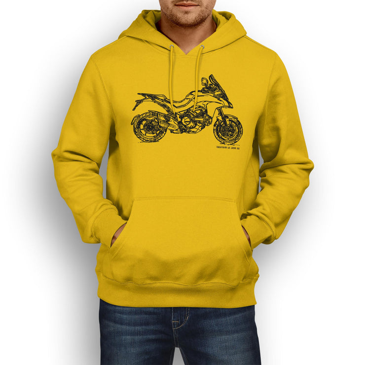 JL Illustration For A Ducati Multistrada 1200 DVT 2015 Motorbike Fan Hoodie