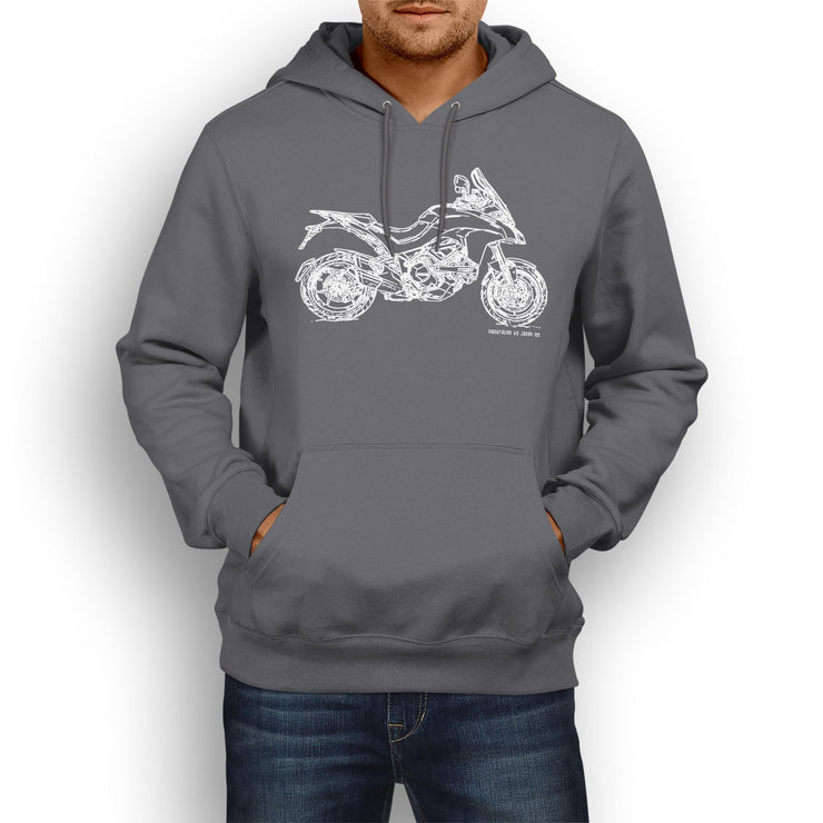 JL Illustration For A Ducati Multistrada 1200 DVT 2015 Motorbike Fan Hoodie