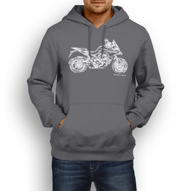 JL Illustration For A Ducati Multistrada 1200 Pikes Peak Motorbike Fan Hoodie