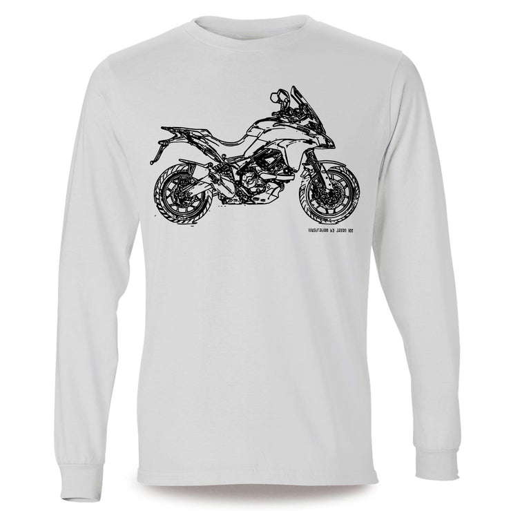 JL Illustration For A Ducati Multistrada 950 Motorbike Fan LS-Tshirt