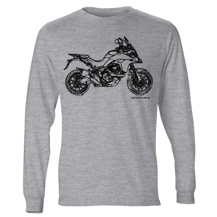 JL Illustration For A Ducati Multistrada 950 Motorbike Fan LS-Tshirt