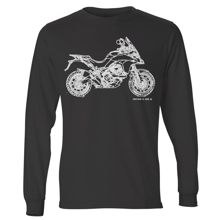 JL Illustration For A Ducati Multistrada 950 Motorbike Fan LS-Tshirt