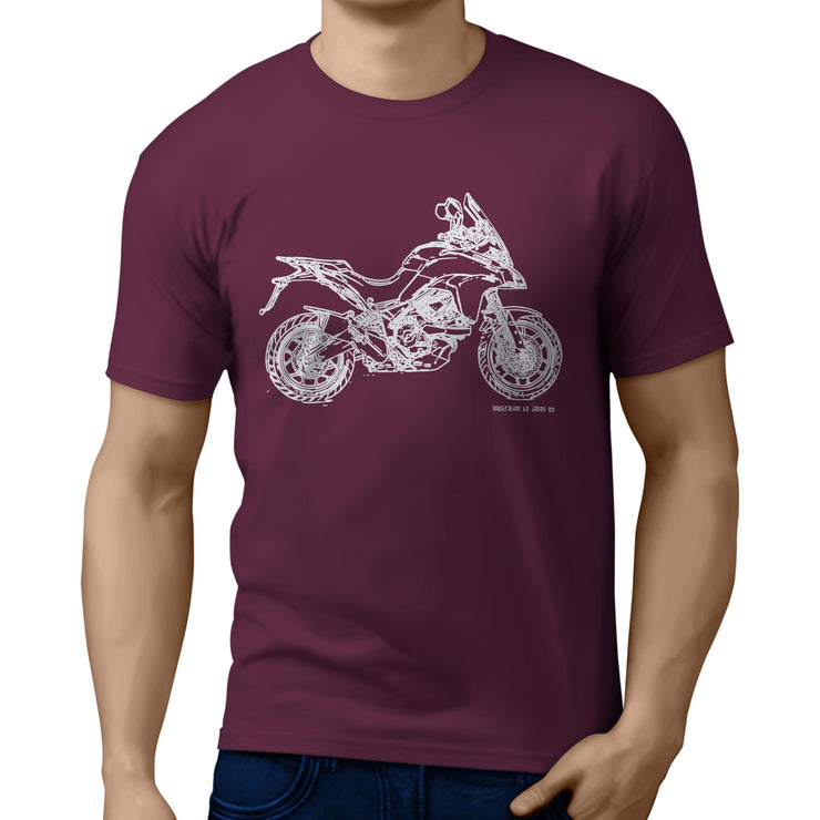 JL Illustration For A Ducati Multistrada 950 Motorbike Fan T-shirt