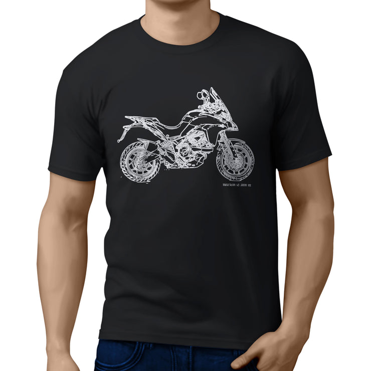 JL Illustration For A Ducati Multistrada 950 Motorbike Fan T-shirt