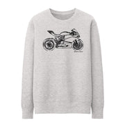 JL Illustration For A Ducati Panigale R Motorbike Fan Jumper