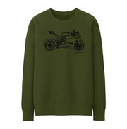 JL Illustration For A Ducati Panigale R Motorbike Fan Jumper