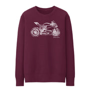 JL Illustration For A Ducati Panigale R Motorbike Fan Jumper