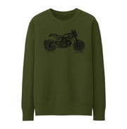 JL Illustration For A Ducati Scrambler Cafe Racer Motorbike Fan Jumper