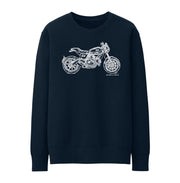 JL Illustration For A Ducati Scrambler Cafe Racer Motorbike Fan Jumper