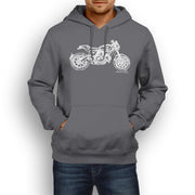 JL Illustration For A Ducati Scrambler Cafe Racer Motorbike Fan Hoodie