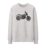 JL Illustration For A Ducati Scrambler Classic Motorbike Fan Jumper