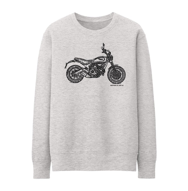 JL Illustration For A Ducati Scrambler Classic Motorbike Fan Jumper