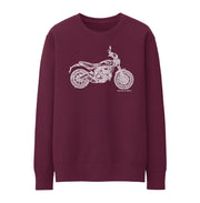 JL Illustration For A Ducati Scrambler Classic Motorbike Fan Jumper