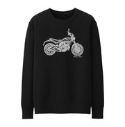 JL Illustration For A Ducati Scrambler Classic Motorbike Fan Jumper