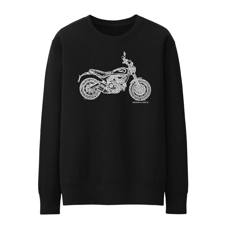 JL Illustration For A Ducati Scrambler Classic Motorbike Fan Jumper