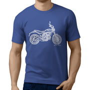 JL Illustration For A Ducati Scrambler Classic Motorbike Fan T-shirt