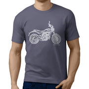 JL Illustration For A Ducati Scrambler Classic Motorbike Fan T-shirt