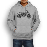 JL Illustration For A Ducati Scrambler Desert Sled Motorbike Fan Hoodie