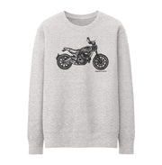 JL Illustration For A Ducati Scrambler Full Throttle Motorbike Fan Jumper