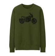 JL Illustration For A Ducati Scrambler Full Throttle Motorbike Fan Jumper
