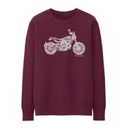 JL Illustration For A Ducati Scrambler Full Throttle Motorbike Fan Jumper