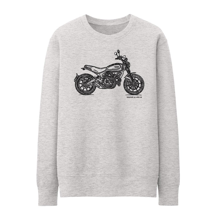 JL Illustration For A Ducati Scrambler Icon Motorbike Fan Jumper