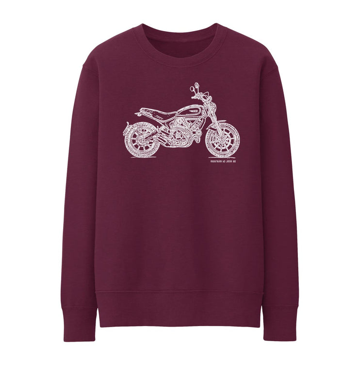JL Illustration For A Ducati Scrambler Icon Motorbike Fan Jumper