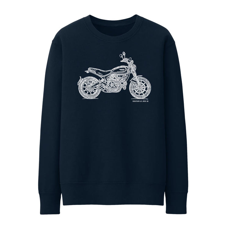 JL Illustration For A Ducati Scrambler Icon Motorbike Fan Jumper