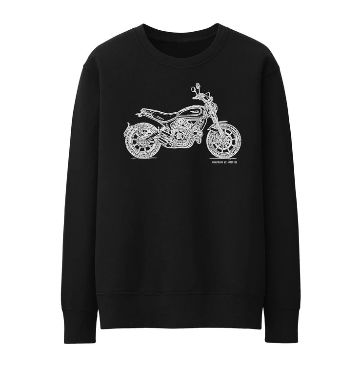 JL Illustration For A Ducati Scrambler Icon Motorbike Fan Jumper