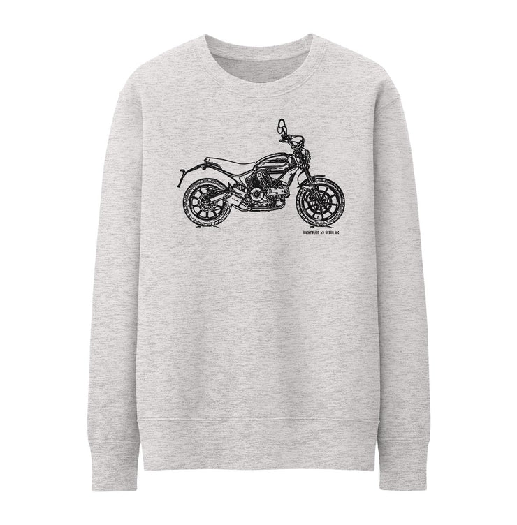 JL Illustration For A Ducati Scrambler Sixty2 Motorbike Fan Jumper