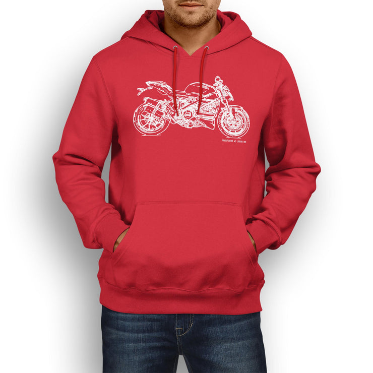 JL Illustration For A Ducati Streetfighter 848 Motorbike Fan Hoodie