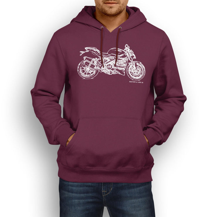 JL Illustration For A Ducati Streetfighter 848 Motorbike Fan Hoodie