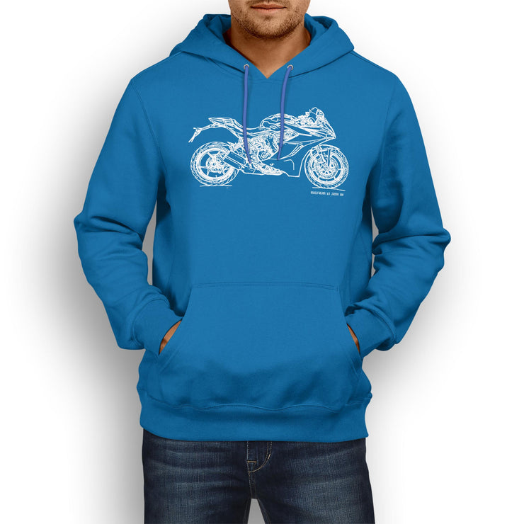 JL Illustration For A Ducati SuperSport S Motorbike Fan Hoodie