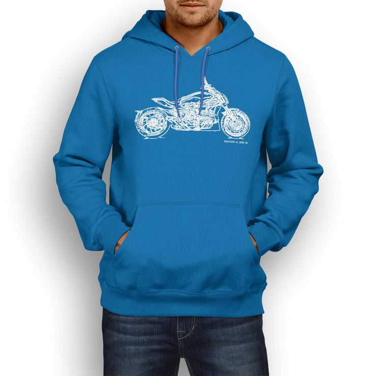 JL Illustration For A Ducati XDiavel S Motorbike Fan Hoodie